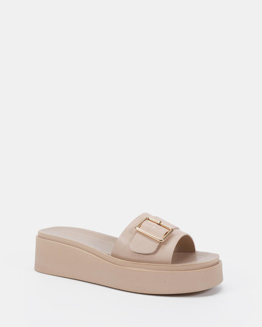 Image of Boots. Productname: Beatific Beige Vegan Wedges in Neutral colour by brand - Novo