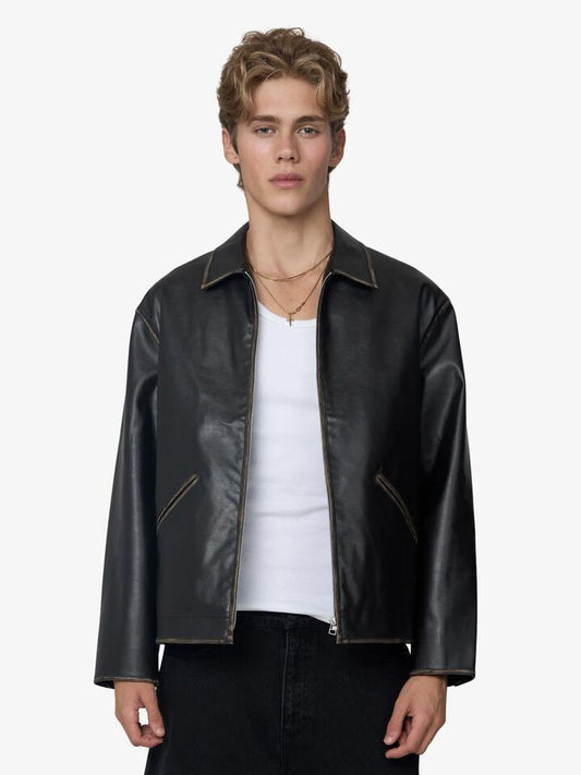 Image of Coats & Jackets. Productname: Article One Rick Jacket in Black Tar colour by brand - Article One