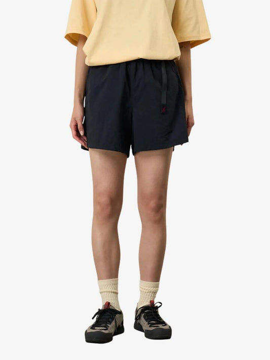 Image of a model wearing Shorts. Productname: Gramicci Women's Nylon Active Short in Black colour by brand - Gramicci