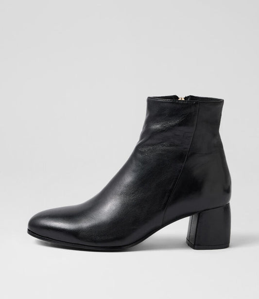 Image of Boots. Productname: Fryes Black Leather Ankle Boots in Black colour by brand - MIDAS
