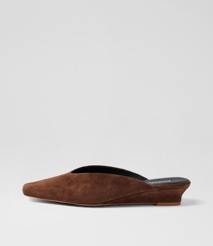 Image of Sandals. Productname: Pocan Tiramisu Suede Mules in Tiramisu colour by brand - MIDAS