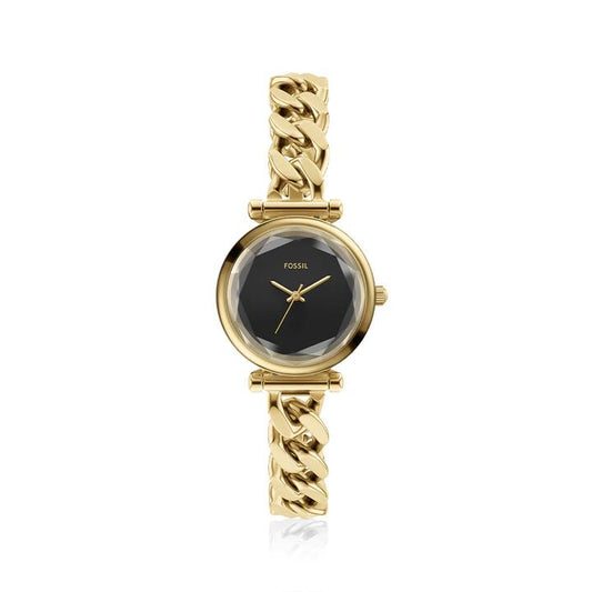 Image of Watches. Productname: Fossil Carlie Gold Tone Watch ES5440 in Watch colour by brand - Fossil