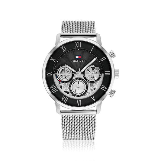 Image of Watches. Productname: Tommy Hilfiger Legend Multifunction Silver Tone Watch 1710708 in Watch colour by brand - Tommy Hilfiger