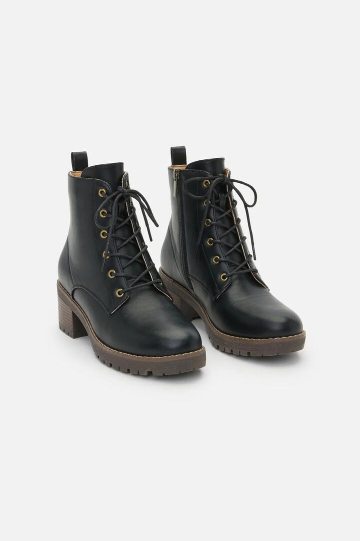 Image of Boots. Productname: Black Lace Up Boot in Black colour by brand - Princess Highway