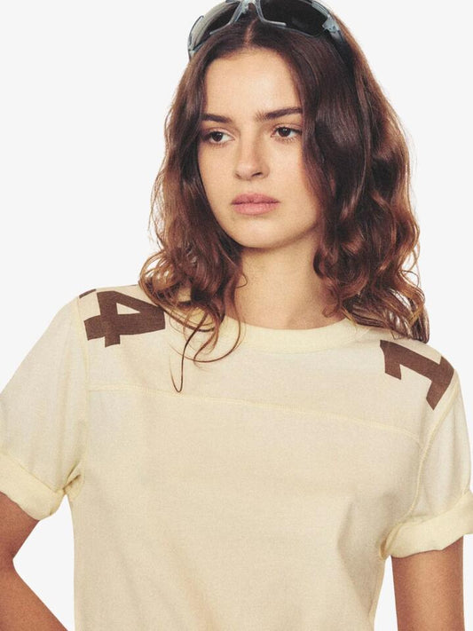 Image of T-Shirts. Productname: Larriet Argon Tee in Cream colour by brand - Larriet