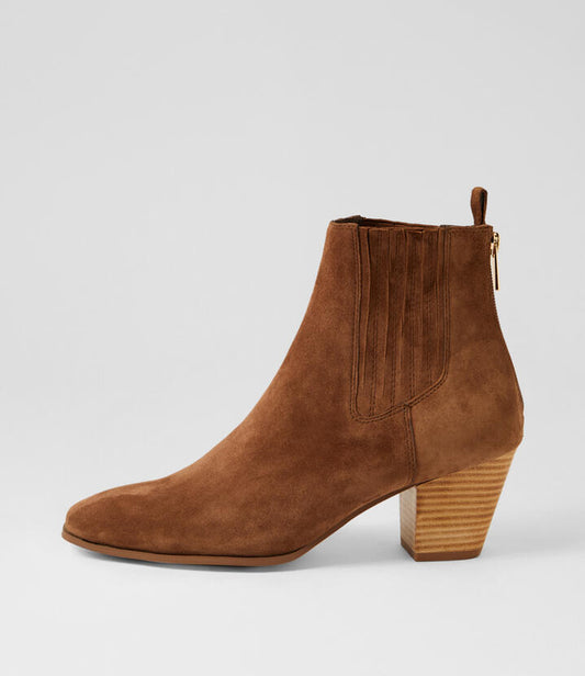 Image of Boots. Productname: Radek Whiskey Suede Chelsea Boots in Whiskey colour by brand - MIDAS