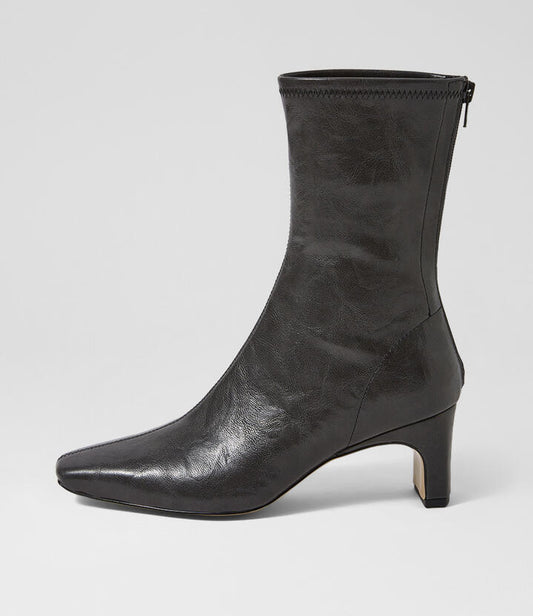 Image of Boots. Productname: Dellea Vintage Black Stretch Ankle Boots in Vintage Black colour by brand - MOLLINI