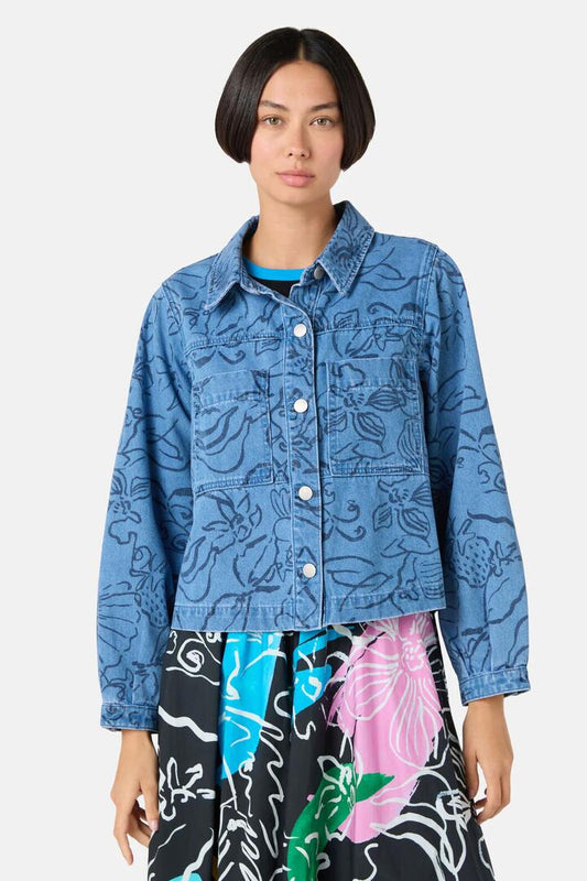 Image of Coats & Jackets. Productname: Linework Denim Jacket in Print colour by brand - Gorman