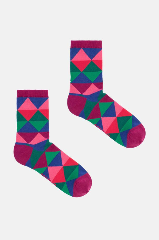 Image of Socks. Productname: Harlequin Crew Socks in Multi colour by brand - Gorman