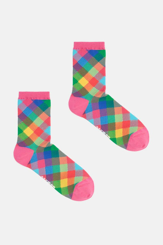 Image of Socks. Productname: Little Checks Mesh Socks in Multi colour by brand - Gorman