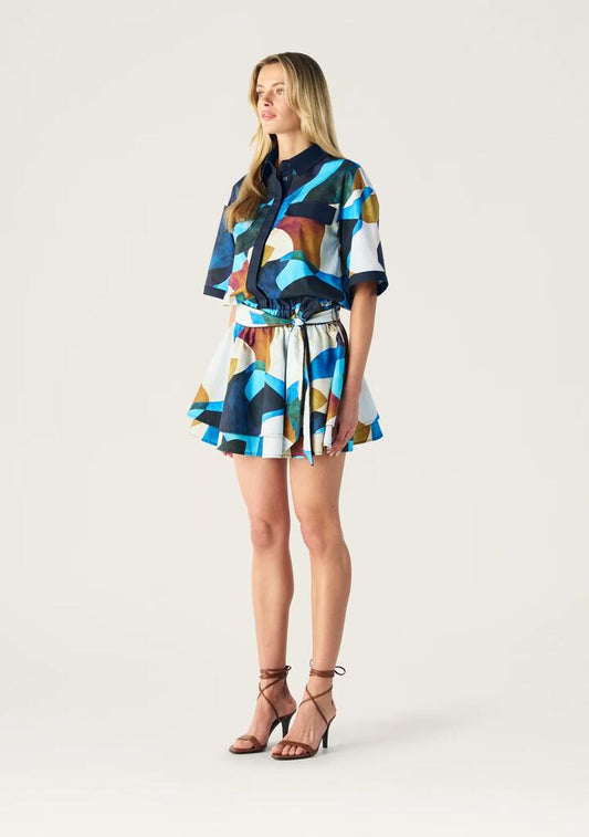 Image of Dresses. Productname: Celestia Print Ruffle Mini Dress | MOS The Label in Celestia Print colour by brand - MOS The Label