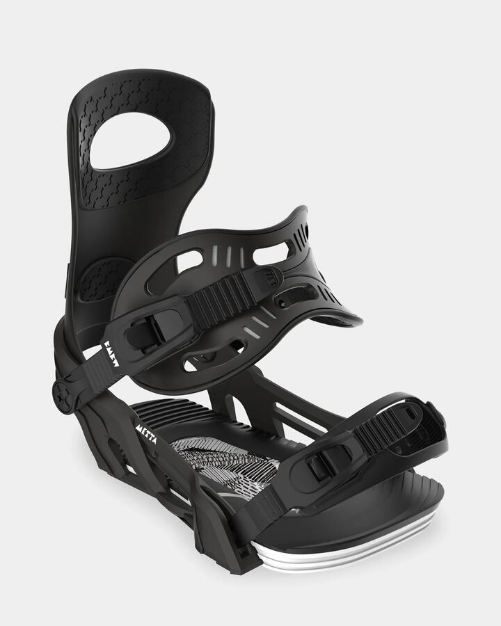 Image of Snowboards. Product name - Bent Metal Metta Snowboard Binding Black in Black colour by brand - Bent Metal