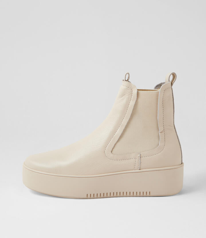 Image of Boots. Productname: Whynot Milk Leather Chelsea Boots in Milk-Milk Sole colour by brand - MIDAS