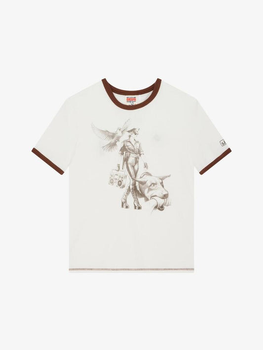 Image of T-Shirts. Productname: Deus Beat Down Tee in Dirty White colour by brand - Deus