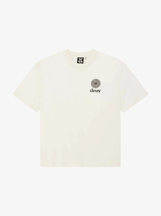 Image of T-Shirts. Productname: Deus Strata Tee in Dirty White colour by brand - Deus