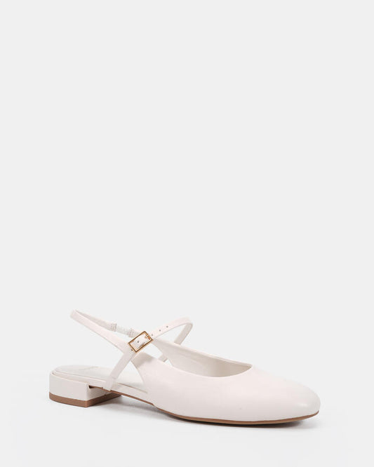 Image of Flats. Productname: Capable: Cream - Women's Casual Flat Closed in Neutral colour by brand - Novo