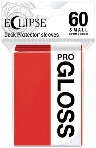 Image of Accessories. Product name - Ultra Pro Eclipse Gloss Small Sleeves 60 pack Apple Red in colour by brand - Toymate