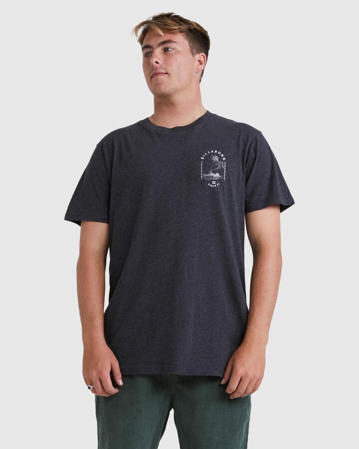 Image of T-Shirts. Productname: Billabong Mens Trading Good T-Shirt Black Heather - in Black Heather colour by brand - Billabong
