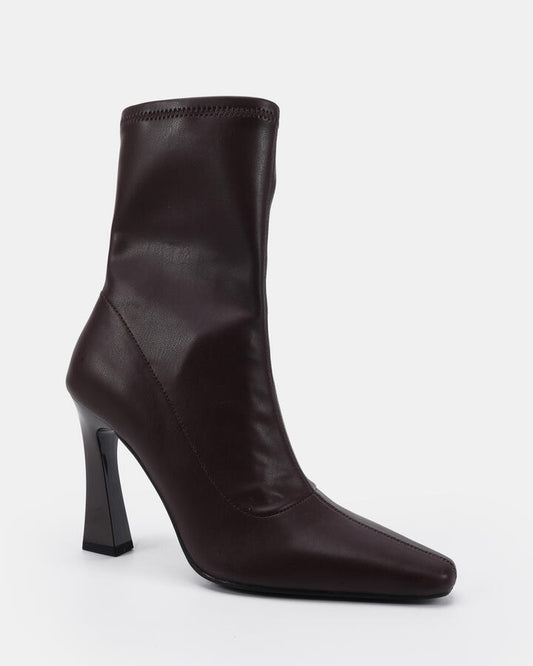 Image of Boots. Productname: Hayze: Espresso - Women's Boot High Heel in Espresso colour by brand - Novo