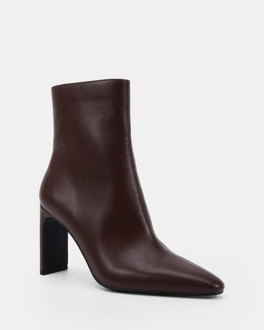 Image of Boots. Productname: Korina: Milk Chocolate - Women's Boot High Heel in Midnight colour by brand - Novo