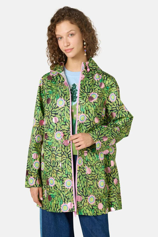 Image of a model wearing Rain Coats. Productname: Royal Garden Anorak in Print colour by brand - Gorman
