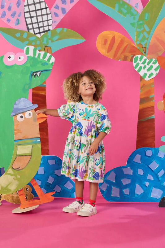 Image of Dresses. Productname: Hidden Driver Kids Dress in Cream colour by brand - Gorman