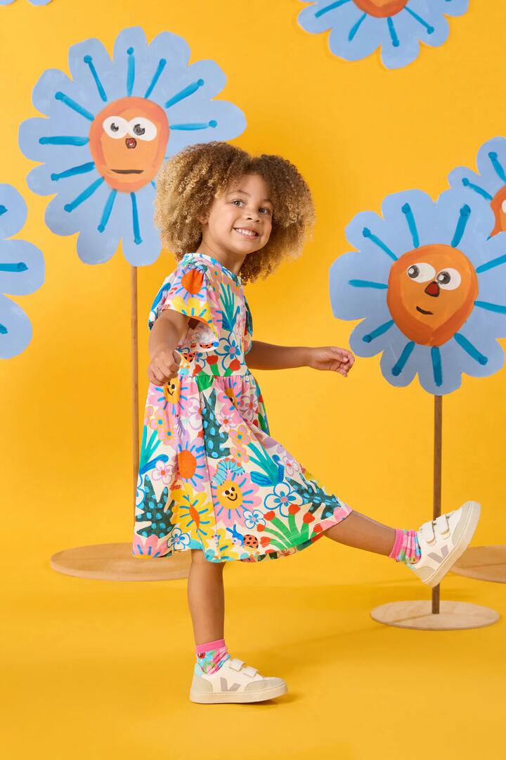 Image of Dresses. Product name - Hyper Floral Kids Dress in Multi colour by brand - Gorman