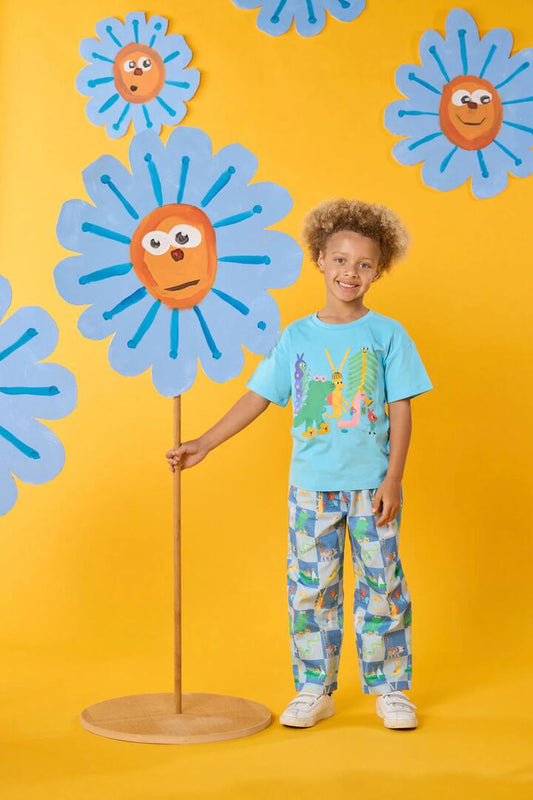 Image of T-Shirts. Productname: Walking Mates Kids T-Shirt in Blue colour by brand - Gorman