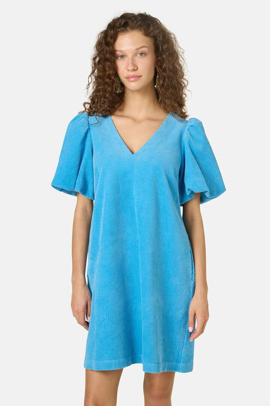 Image of Dresses. Productname: Tallulah Corduroy Smock Dress in Light Blue colour by brand - Gorman