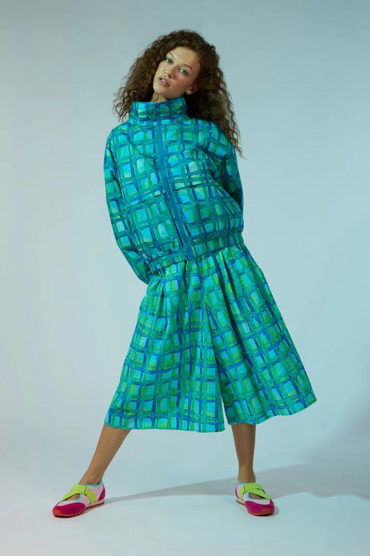 Image of a model wearing Skirts. Productname: Montage Check Skort in Check colour by brand - Gorman