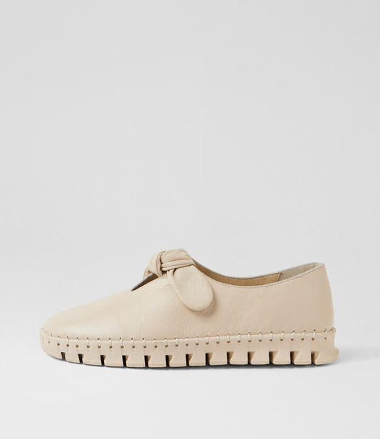 Image of Shoes. Productname: Kobas Milk Leather Flat Shoes in Milk-Milk Sole colour by brand - MIDAS