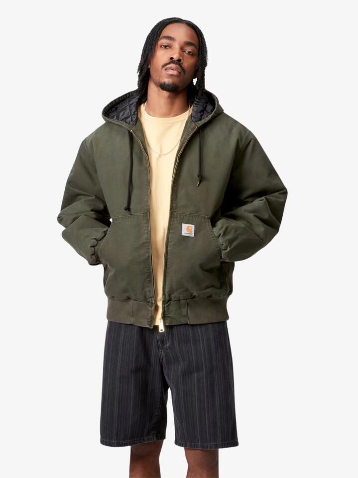 Image of Coats & Jackets. Productname: Carhartt Wip OG Active Jacket in Olive Stone Canvas colour by brand - Carhartt Wip