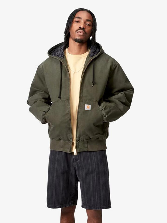 Image of Coats & Jackets. Productname: Carhartt Wip OG Active Jacket in Olive Stone Canvas colour by brand - Carhartt Wip