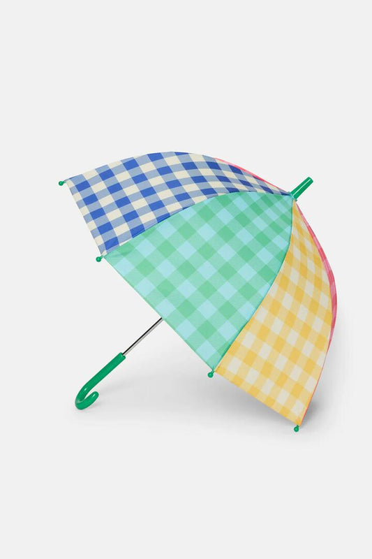 Image of Others. Productname: Gingham Splice Kids Umbrella in Multi colour by brand - Gorman