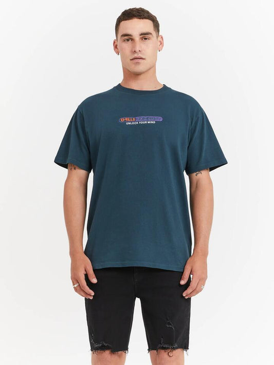 Image of T-Shirts. Productname: Thrills Try It You'll Like It Merch Fit T-Shirt in Jasper Green colour by brand - Thrills