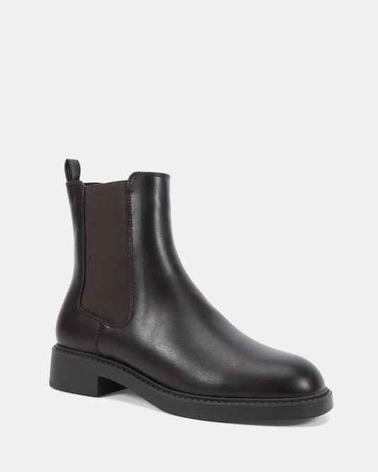 Image of Boots. Productname: Donald: Espresso - Women's Boot Low-mid Heel in Espresso colour by brand - Novo