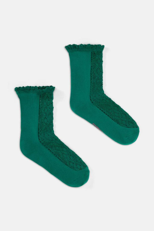 Image of Socks. Productname: Lace Crew Socks W Green in Green colour by brand - Gorman