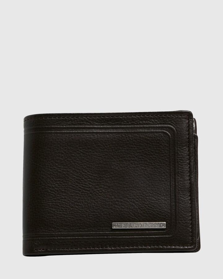 Image of Wallets & Money Clips. Productname: Billabong Mens Scope 2 In 1 Leather Wallet Java Grain - in Java Grain colour by brand - Billabong