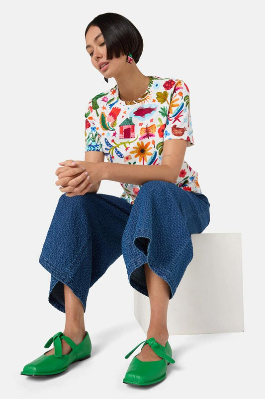 Image of Flats. Productname: Tie Up Flat Green in Green colour by brand - Gorman