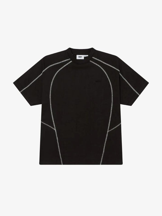 Image of T-Shirts. Productname: Obey Contrast Stitch Tee in Black colour by brand - Obey
