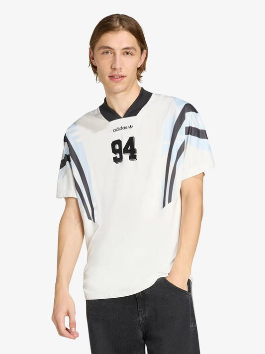 Image of a model wearing Tops. Productname: Adidas Santiago Jersey in Cloud White colour by brand - Adidas