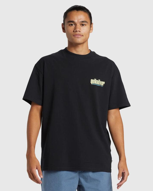 Image of T-Shirts. Productname: Quiksilver Mens Three Tree T-Shirt Black - in Black colour by brand - Quiksilver
