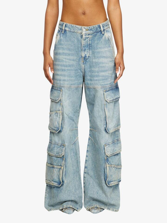 Image of Jeans. Productname: Diesel D-Sire 1996 Cargo Relaxed Jeans in Blue colour by brand - Diesel