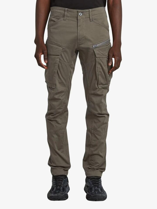 Image of a model wearing Pants. Productname: G-Star Rovic Zip 3D Regular Tapered Pants in Gs Grey Gd colour by brand - G-Star