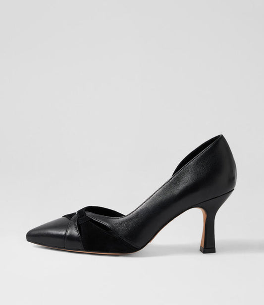 Image of Heels. Productname: Limits Black Mix Pump Heels in Black colour by brand - MIDAS
