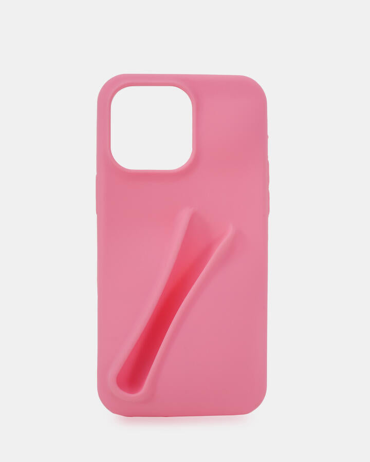 Image of Computer Accessories. Productname: Iphone 14 Lip Gloss Case: Pink - Women's Gift in Pink colour by brand - Novo