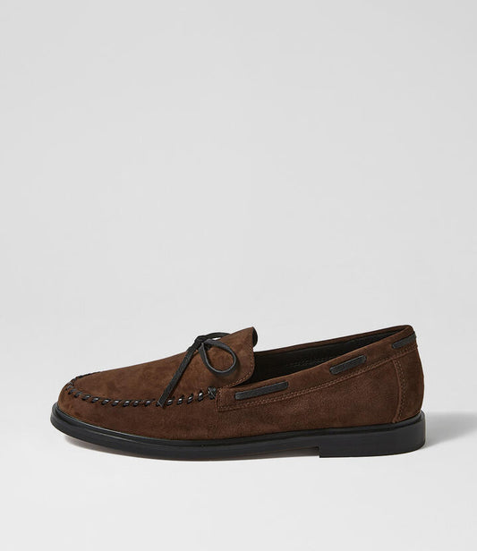 Image of Flats. Productname: Gleam Tiramisu Suede Loafers in Tiramisu colour by brand - MOLLINI