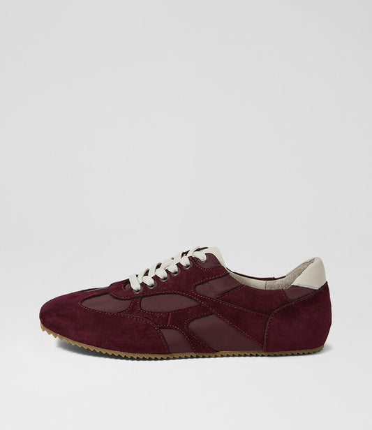 Image of Sneakers. Productname: Liema Burgundy Cream Leather Sneakers in Burgundy&Cream colour by brand - MOLLINI