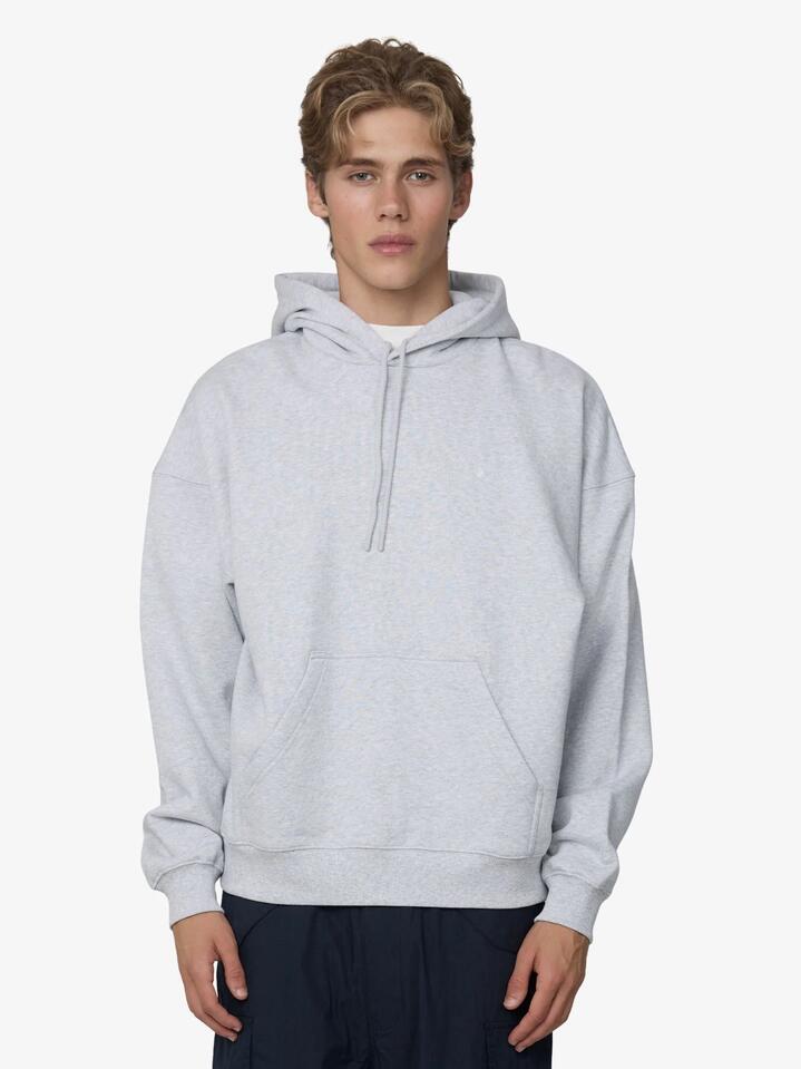 Image of a model wearing Outerwear. Productname: Article One Article Heart Hoodie in Ashmarle colour by brand - Article One