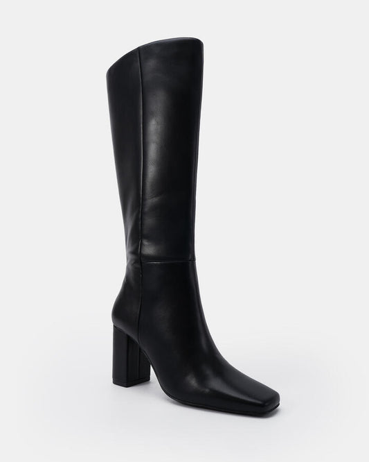 Image of Boots. Productname: Kaiser: Black Smooth - Women's Boot Low-mid Heel in Black colour by brand - Novo